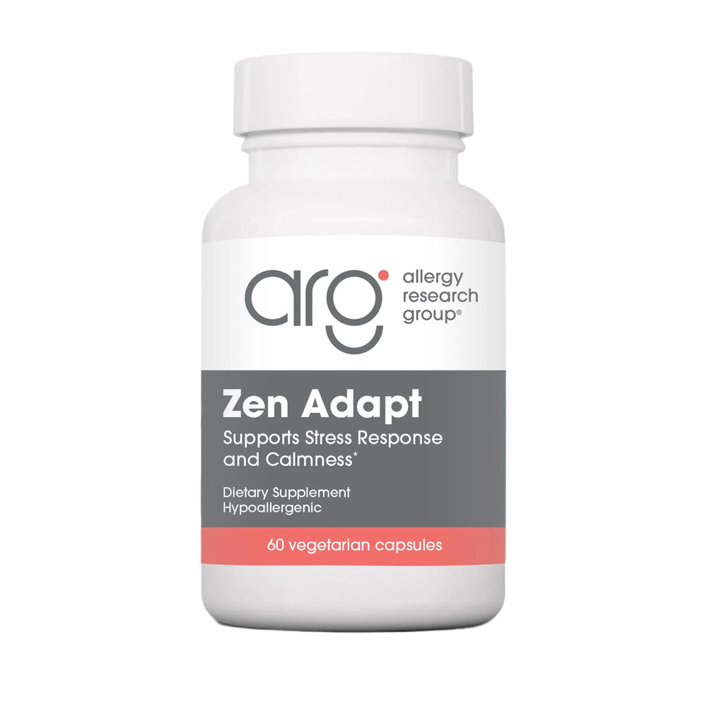 Nutricology Zen Adapt bottle front view signaling a stress-support supplement for everyday balance