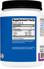 Nutricost BCAA Powder Grape label confirms gluten-free, non-GMO, vegetarian formula.