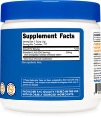 Close-up of Nutricost Bromelain Powder label signaling quality and purity.