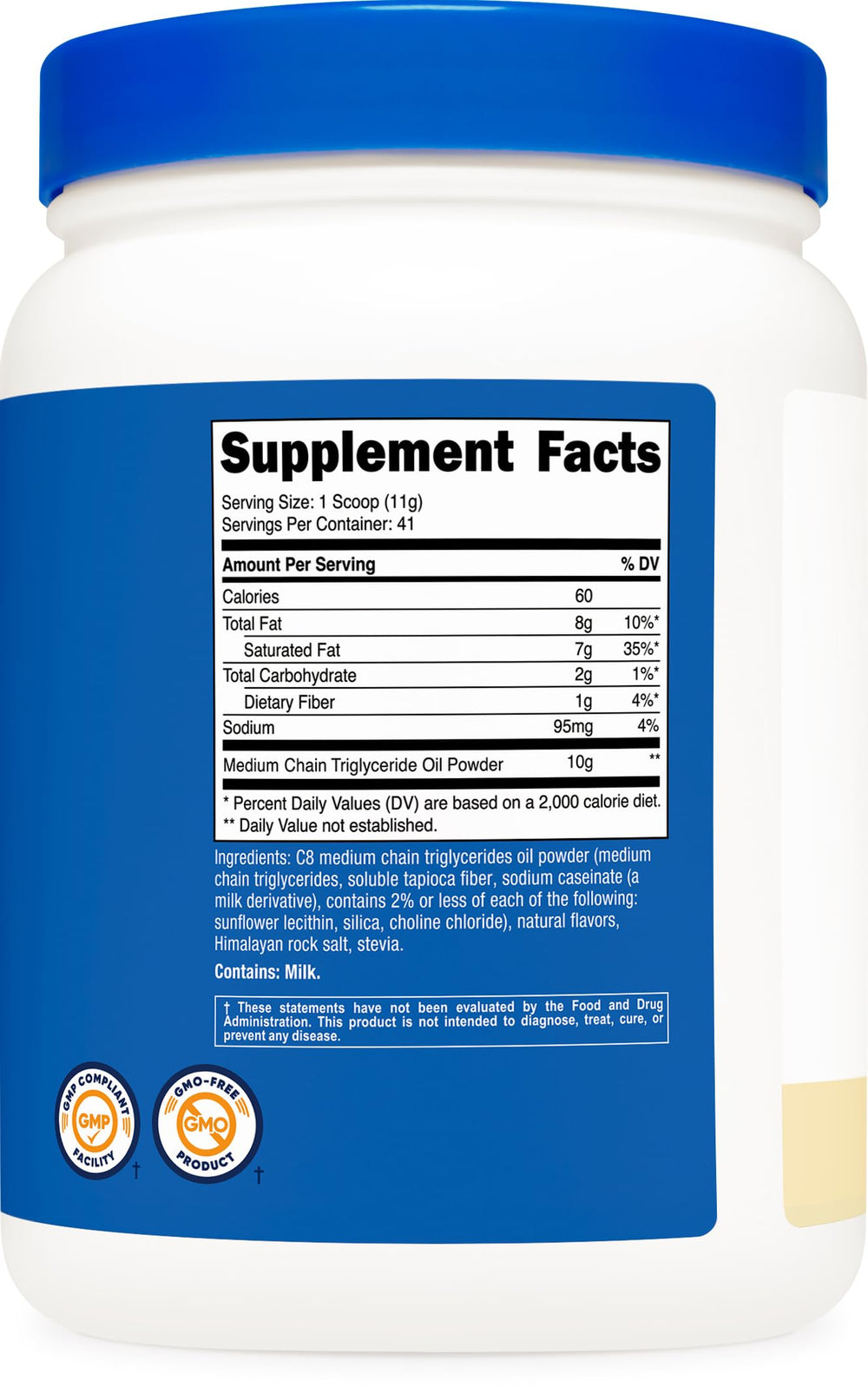 Nutricost packaging highlights non-GMO gluten-free quality in GMP facility