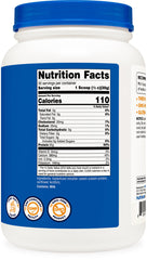 Nutricost Casein powder packaging display, resealable tub for convenient daily use