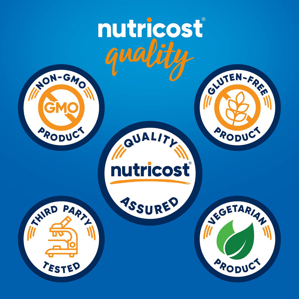 Nutricost Cissus Quadrangularis label-closeup highlights gluten-free and non-GMO ingredients