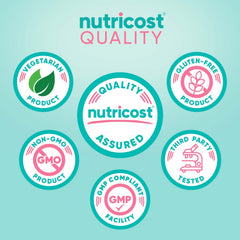 Label close-up showing vegetarian-friendly, non-GMO, gluten-free claims.