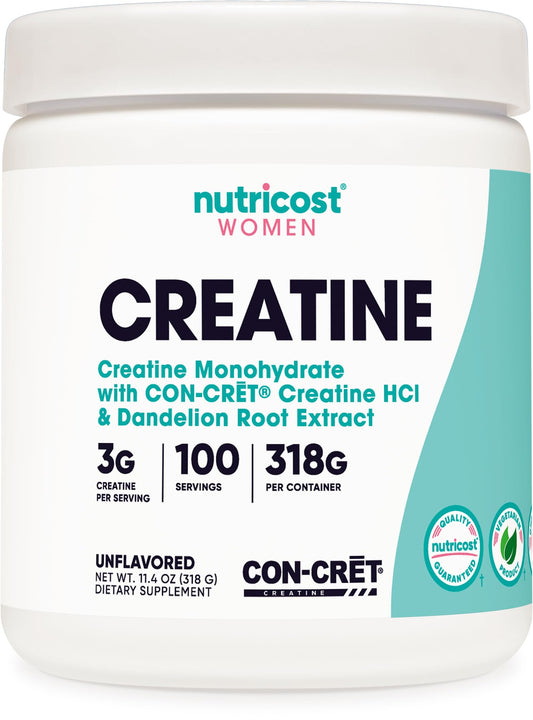 Nutricost creatine monohydrate powder bottle highlights quality and purity for daily workouts