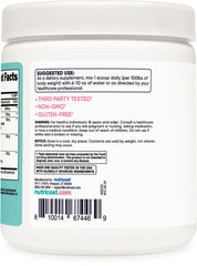 Nutricost creatine monohydrate powder packaging shows folate and herbal extracts