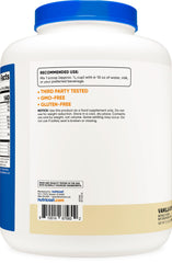 Nutricost Grass-Fed Whey Vanilla ingredients emphasize natural flavors and non-GMO status.