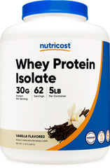 Nutricost Isolate Whey Vanilla bottle front for daily protein fueling