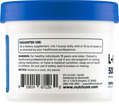 Nutricost L-Carnosine powder container label highlights 100 servings.