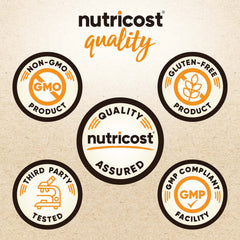 Nutricost Organic Pea Protein Facts panel highlights nutrition details