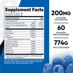 Nutricost Pre-Workout Peach Mango bottle delivers tropical flavor to stay focused.