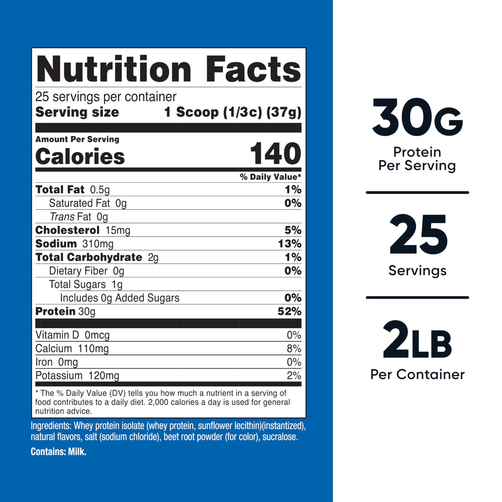 Pouring Nutricost Whey Isolate Strawberry Milkshake showing convenient serving