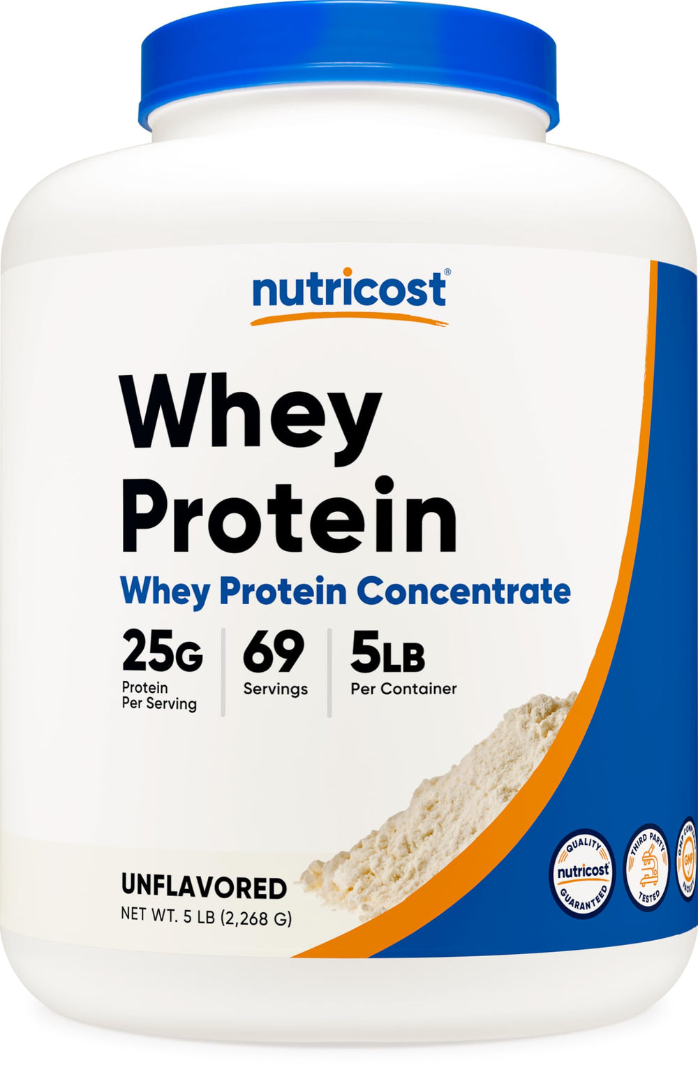 Nutricost Whey Protein Bottle Closeup shows a high-quality protein staple for active lifestyles.