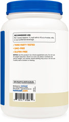 Nutricost vanilla whey protein concentrate packaging highlighting NSF and GMP
