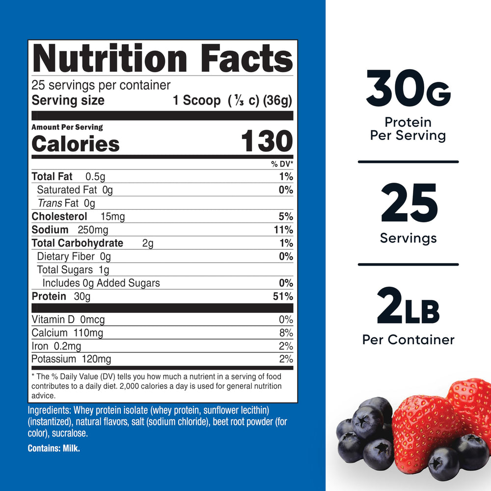 Nutricost Strawberry Acai whey protein scoop showing convenient serving