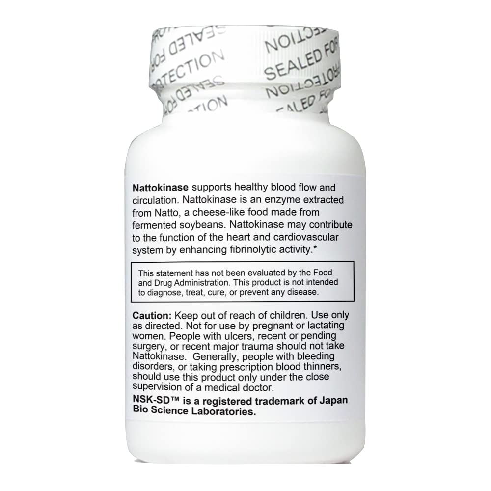 Close-up of capsules showing 2,000-unit NSK-SD for daily wellness.