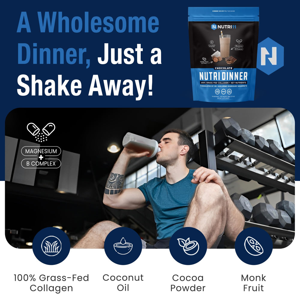NutriDinner ingredients label emphasizes clean nutrition with no sugar