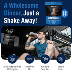 NutriDinner ingredients label emphasizes clean nutrition with no sugar
