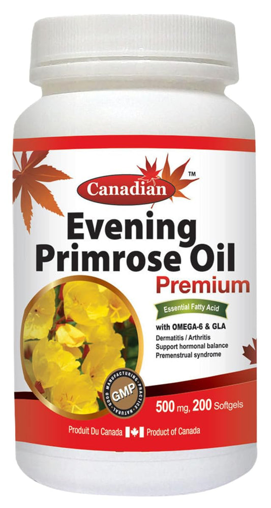 Nutridom Evening Primrose Oil softgels bottle for daily omega-6 support.