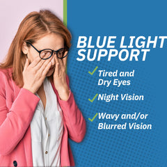 Nutrient Revolution Macular Focus Plus dosage guide showing morning-evening routine.