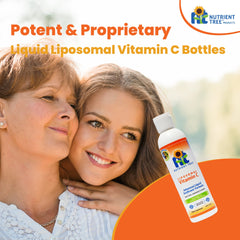 Nutrient Tree Liposomal Vitamin C USA-made stamp signals origin.