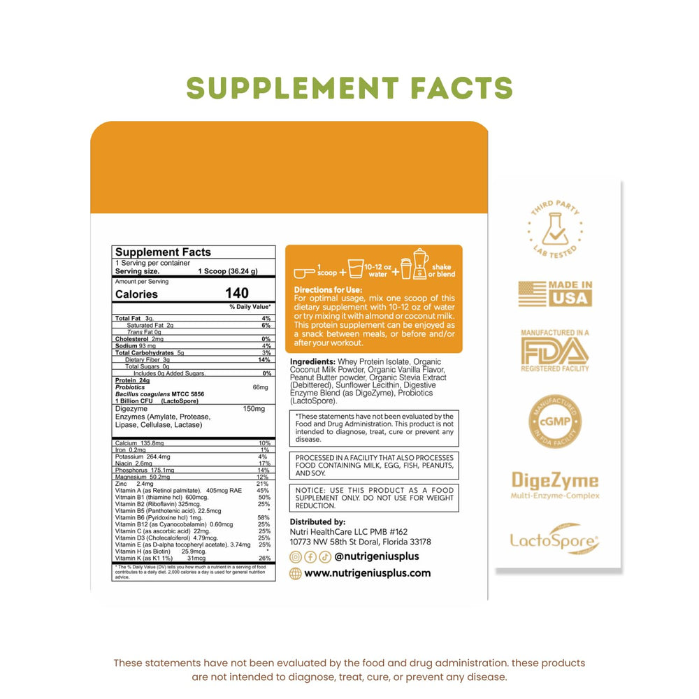 Nutrigenius+ Protein Source recipe idea: smoothie or coffee mix.