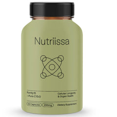 Nutriissa Fortify15 bottle front view highlighting high-purity C15:0 daily supplement