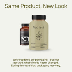 Nutriissa PCT capsules close-up shows quality capsules for reliable daily use.
