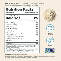 NUTRIM Oat Bran Powder being poured into a glass