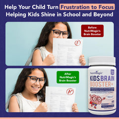 Gluten-free and dairy-free NutriMagic Kids Brain Booster gummies