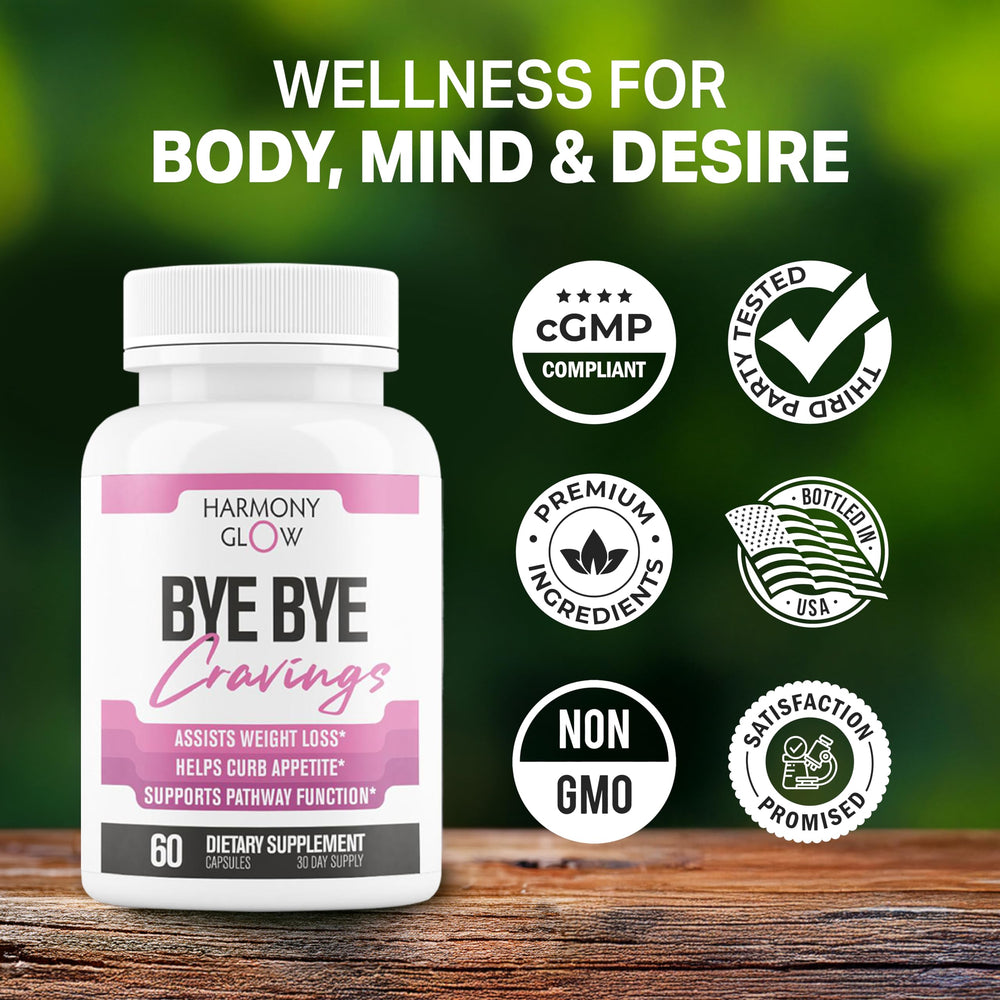 ByeBye Cravings on a shelf display emphasizing GLP-1 pathway-inspired support.