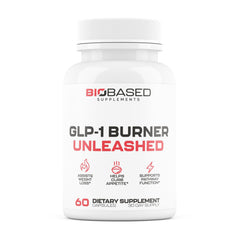 Nutrimend IQ GLP-1 Burner bottle view shows capsules for daily weight management support