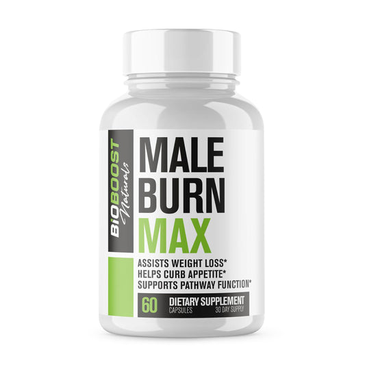 Nutrimend IQ Male Burn Max bottle front view for daily fat-burning support