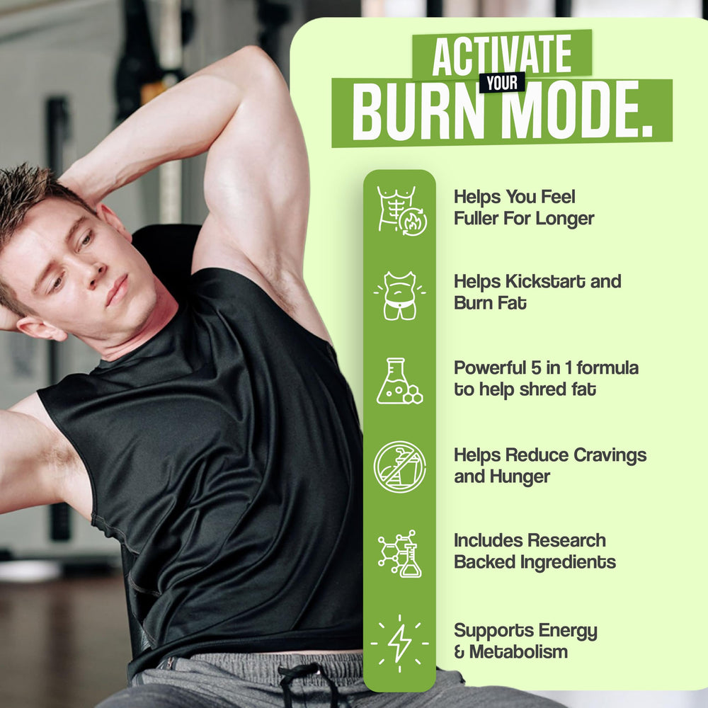 Nutrimend IQ Male Burn Max product in use near gym gear for active routines
