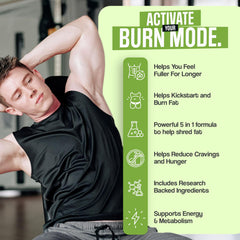 Nutrimend IQ Male Burn Max product in use near gym gear for active routines