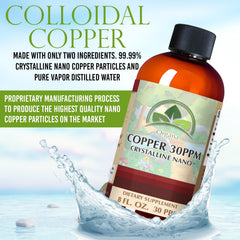 NutriNoche Organa Pure Copper label closeup conveys clean ingredients and vegan manufacturing.