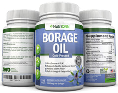 NutriONN Borage Oil hexane-free seal showing clean sourcing