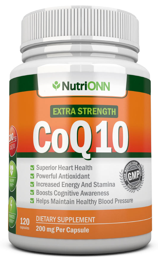 NutriONN CoQ10 200mg capsules for energy support