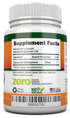 NutriONN CoQ10 bottle front view signaling energy and heart support