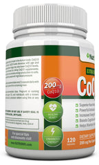 NutriONN CoQ10 label close-up highlighting potency and ingredients