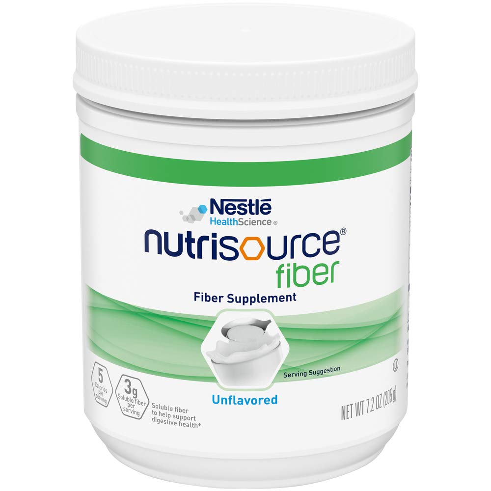 Nutrisource Fiber Powder stirred into juice for effortless daily fiber