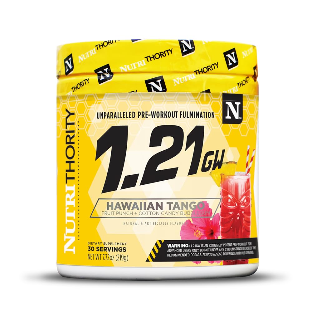 Nutrithority 1.21GW bottle pour demonstrates sustained energy for workouts.