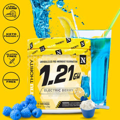 Nutrithority 1.21GW Hawaiian Tango flavor presents a tasty pre-workout ritual.