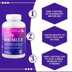 Nutrition Breakthroughs Sleep Minerals II bottle front, melatonin-free sleep support.