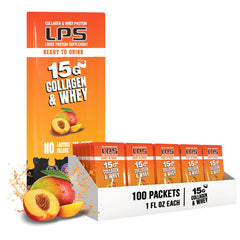 Nutritional Designs LPS bottle showcases a protein-rich supplement for daily skincare support
