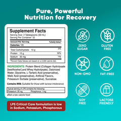 Nutritional Designs LPS bottle-front promotes collagen-whey blend for skin and hair