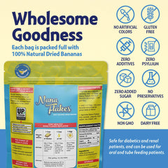ND Labs Nana Flakes banana powder provides soluble and insoluble fiber.