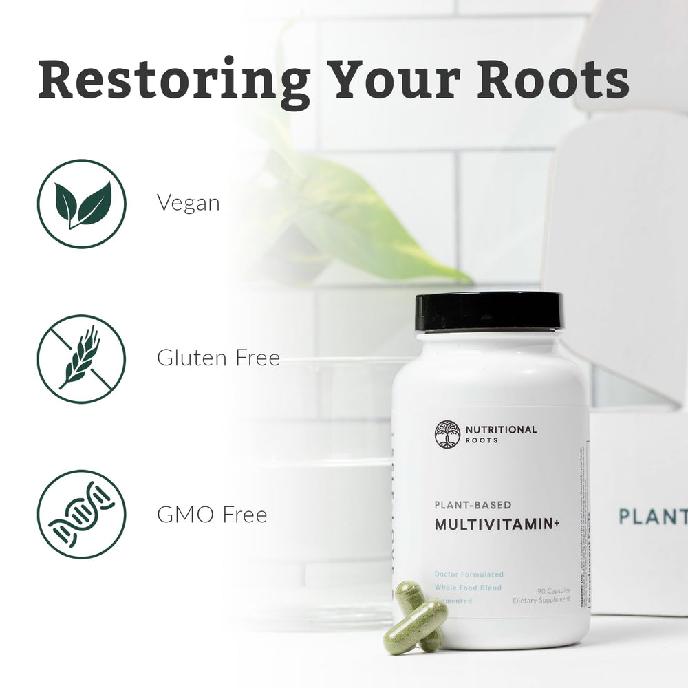 Nutritional Roots Multivitamin+ fermentation process enhancing nutrient availability