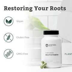 Nutritional Roots Multivitamin+ fermentation process enhancing nutrient availability