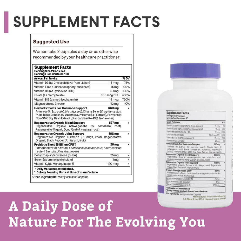 Nutritional Roots third-party tested packaging indicating quality and transparency.