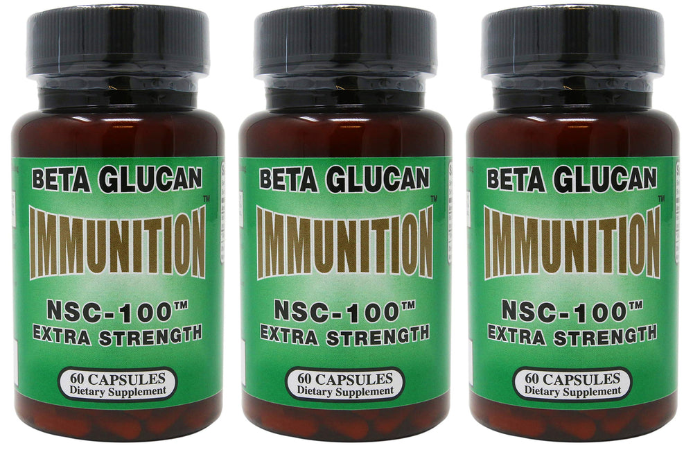Nutritional Supply Corporation Immunition NSC 100 bottle label highlighting beta glucan for immune support